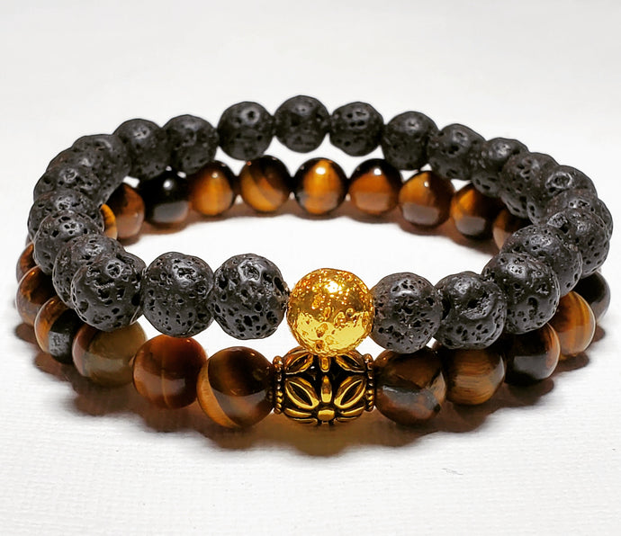 Tiger Eye and Lava